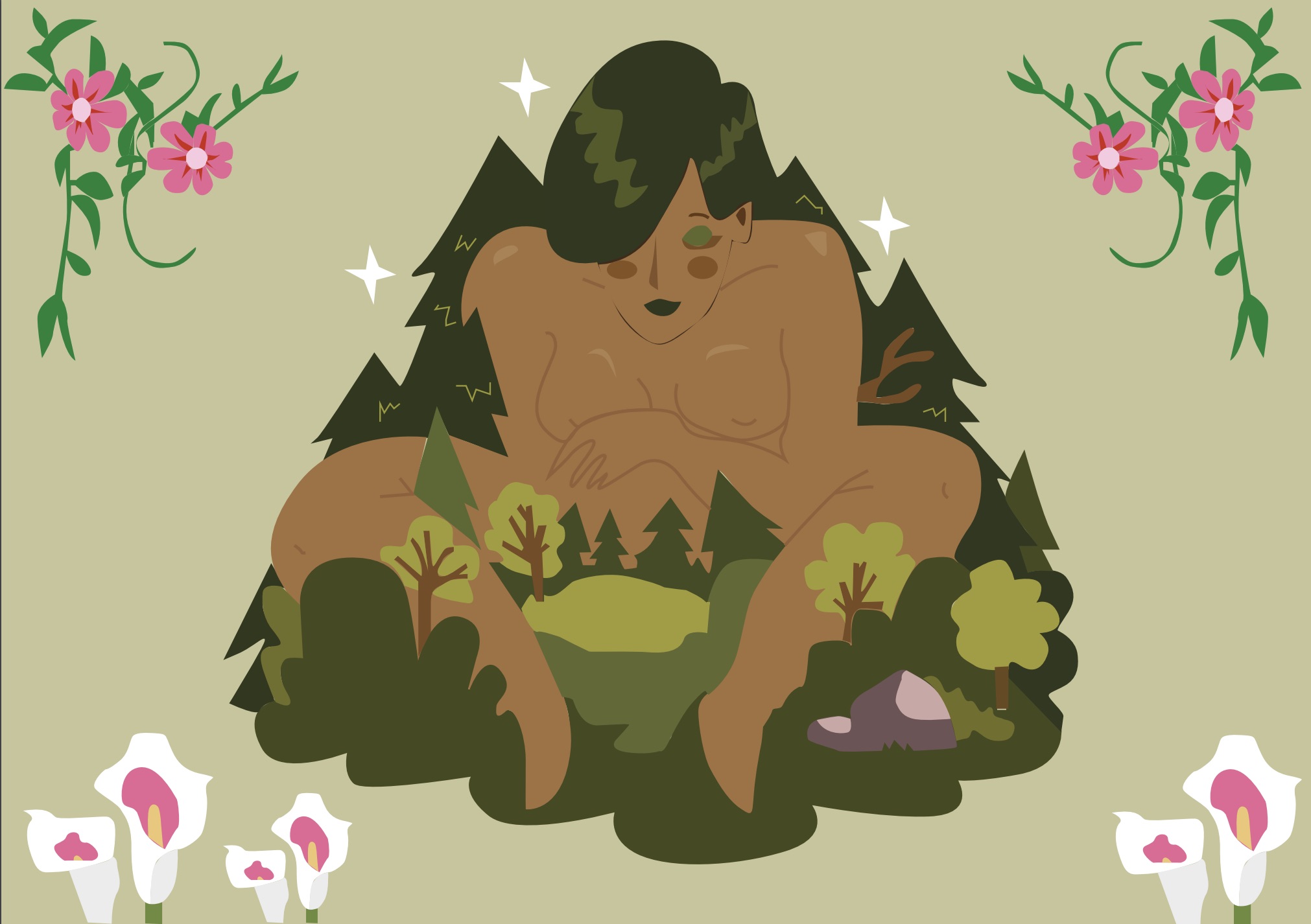 Lady blooming
